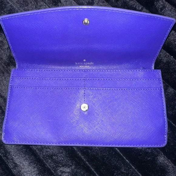 Kate Spade Blue Wallet with Eye Design - Picture 2 of 3